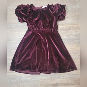 Zara Girls' Burgundy Dress, Size 6